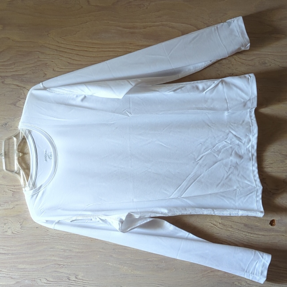 BROOKS Sports Athletic Men's White Podium Long Sleeve Running Shirt size Large